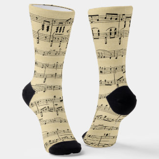 Antique Sheet Music Socks