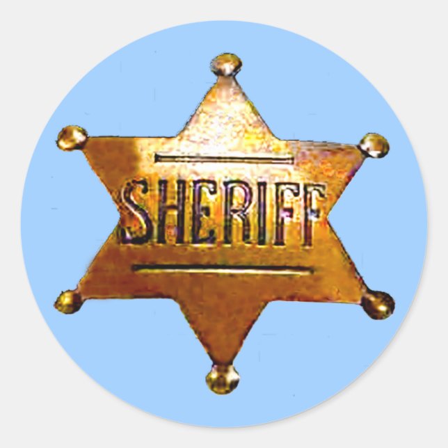 Antique Sheriff's Badge  Classic Round Sticker (Front)
