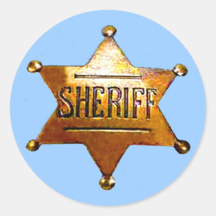 Antique Sheriff's Badge  Classic Round Sticker