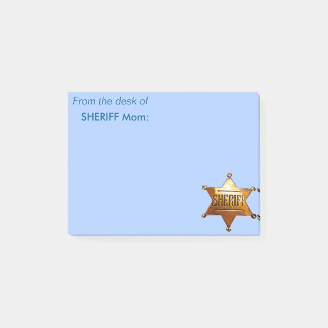 Antique Sheriff's Badge  Post-it Notes (Front)