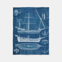 Antique Ship Blueprint I