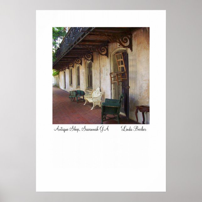 Antique Shop in Savannah GA Poster (Front)