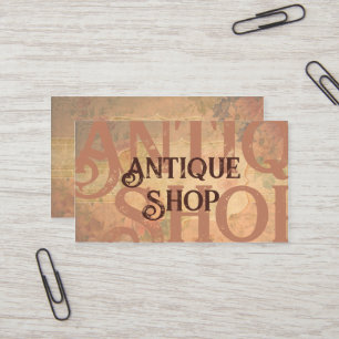 Antique Shop Treasure Vintage Aged Roses Business Card