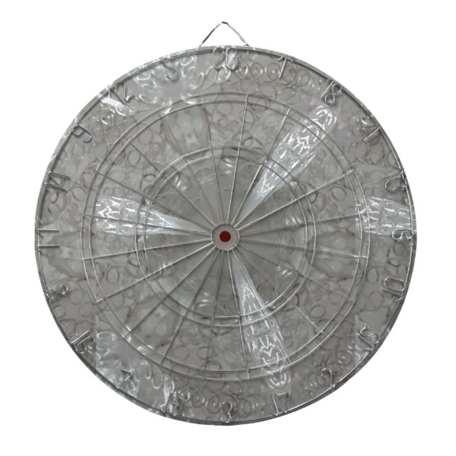 Antique Silver Grey Decorative Kaleidoscopic Dartboard (Front)