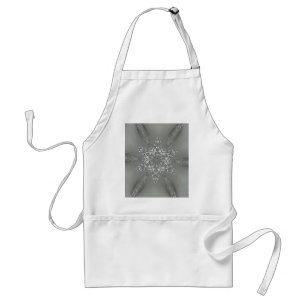 Antique Silver Grey Decorative Kaleidoscopic Star Standard Apron