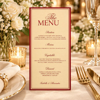 Antique silver wedding menu card template