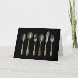 Antique Silverware Card