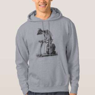 Antique Skeleton Anatomy: Gothic Halloween Medical Hoodie