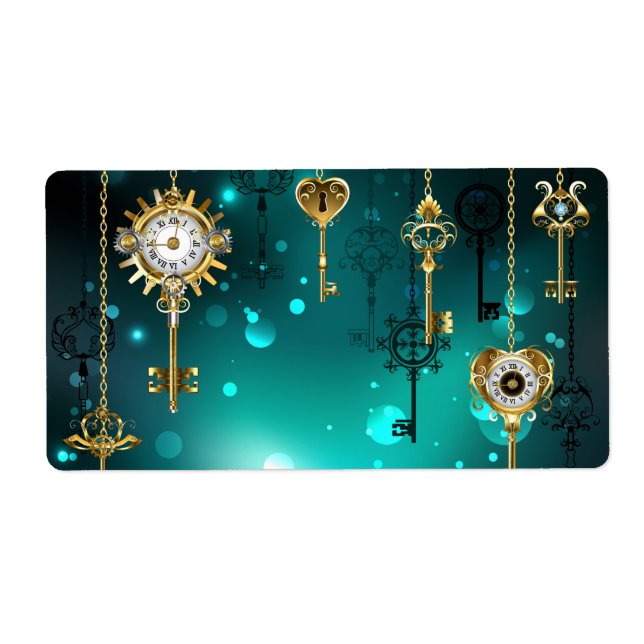 Antique Skeleton Keys on Green Background (Front)