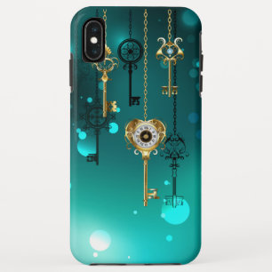 Antique Skeleton Keys on Green Background Case-Mate iPhone Case