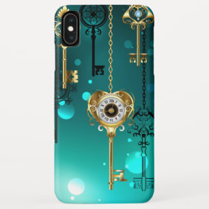 Antique Skeleton Keys on Green Background Case-Mate iPhone Case