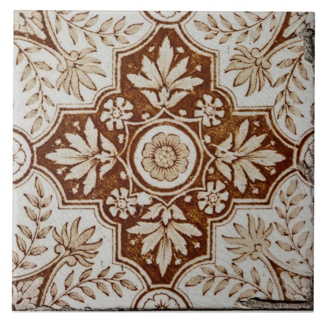Antique Spanish Vintage  Tile (Front)