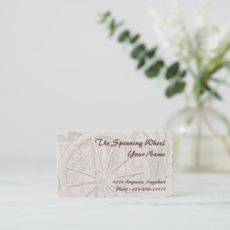 Antique Spinning Wheel Arts Crafts Business Card