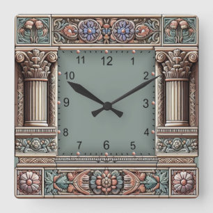 Antique Square Wall Clock