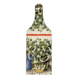 ANTIQUE SQUASH  HARVEST Floral Mediaeval Miniature Cutting Board