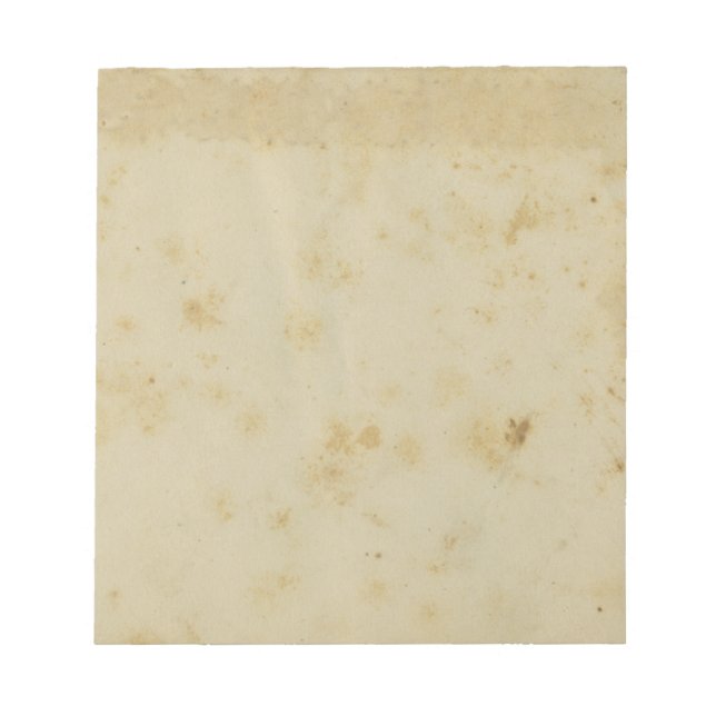 Antique Stained 1870's Paper Notepad (Front)