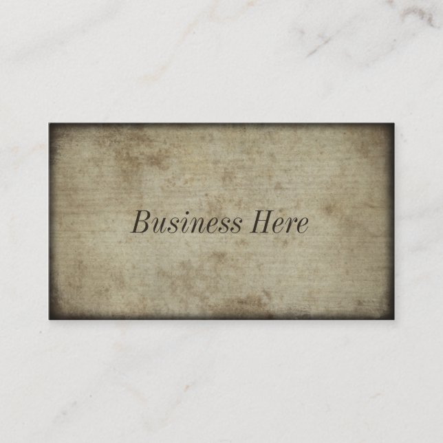 Antique Stained Grungy Wood Inspired Distressed Business Card (Front)