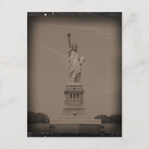 Antique Statue of Liberty Photograph Postcard
