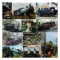 Antique Steam Engine Locomotive Train Collage