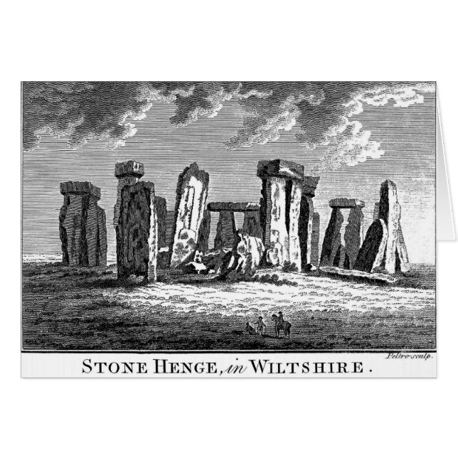 Antique Stonehenge woodcut Stone Circle Engraving (Front Horizontal)