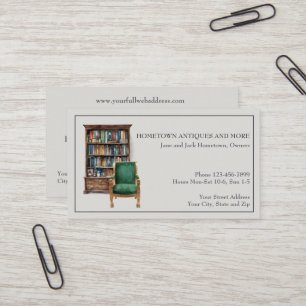 Antique Store Dealer Upholsterer Business Card