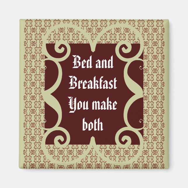 ANTIQUE STYLE BED AND BREAKFAST MAGNET (Front)