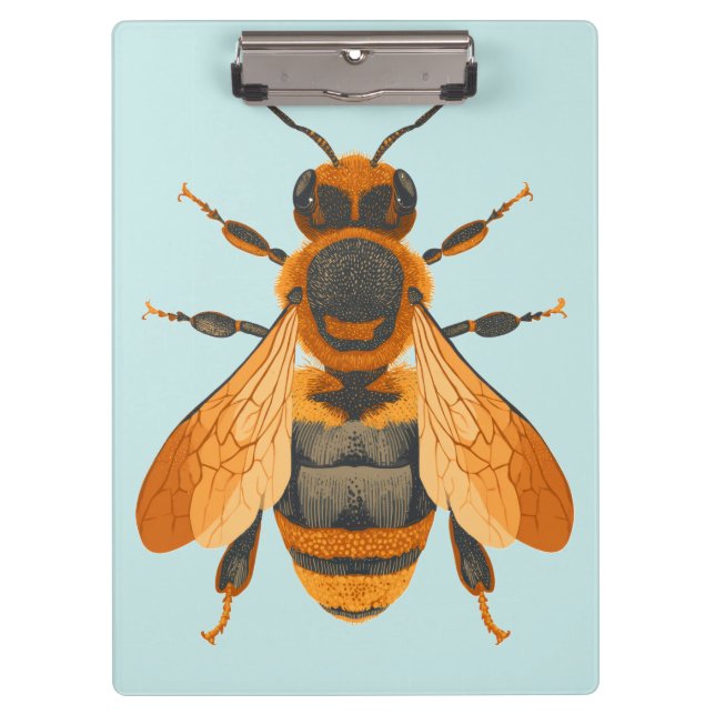 Antique Style Bumble Bee – Vintage Inspired Clipboard (Front)
