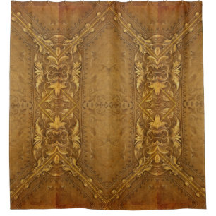 Antique Style Pattern grunge 10 + your ideas Shower Curtain