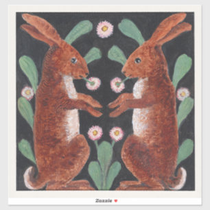 Antique Style Woodland Hare Spring Flower Decor