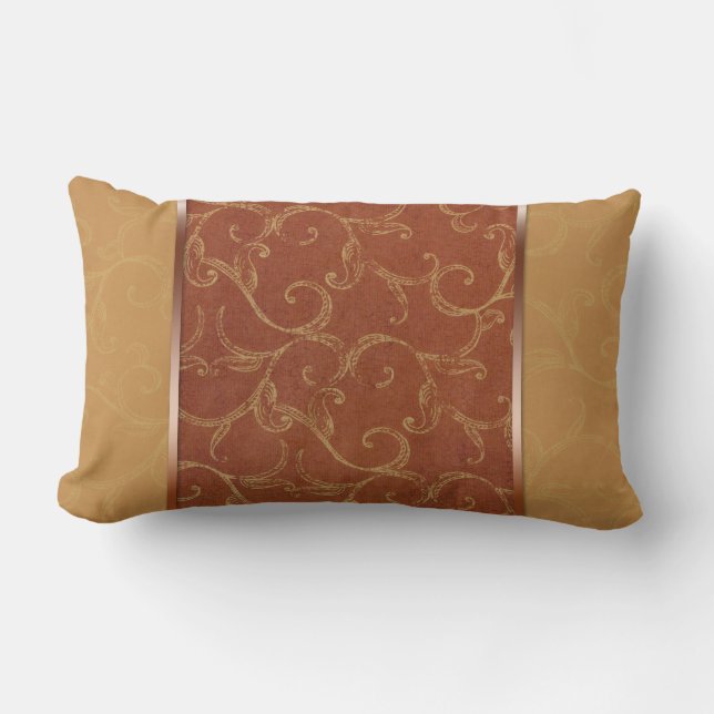 Antique swirls lumbar cushion (Front)