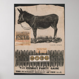 Antique Tail on the Donkey Poster