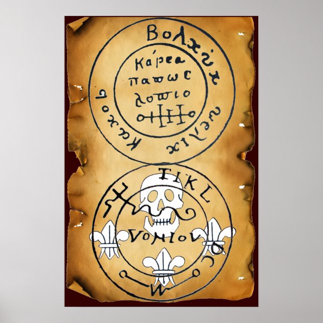 ANTIQUE TALISMAN / PIRATES TREASURE MAP POSTER (Front)