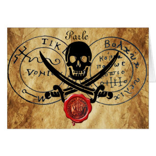 ANTIQUE TALISMAN / PIRATES TREASURE MAP WAX SEAL