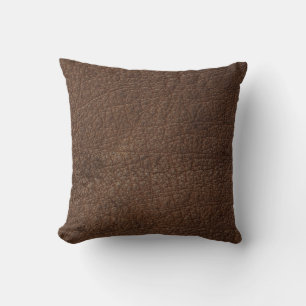 Antique Tan Leather Print Cushion Texture Pattern