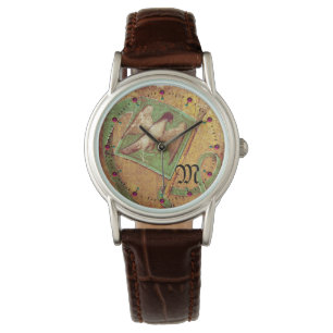ANTIQUE TAROTS,COURT CARDS,FALCONS FLAG MONOGRAM WATCH