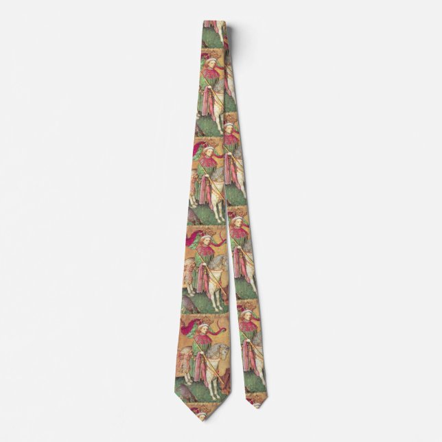 Antique Tarots /German Court Cards/King of Falcons Tie (Front)