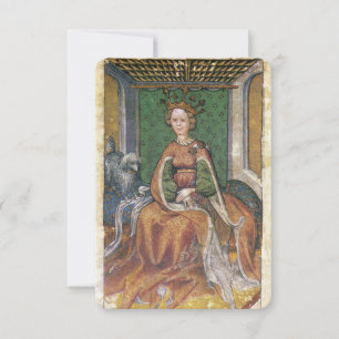 Antique Tarots /German Court Cards/Queen of Dogs