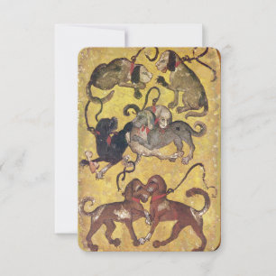 Antique Tarots /German Court Cards/ Seven of Dogs