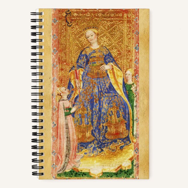 ANTIQUE TAROTS QUEEN AND KNIGHT OF WANDS Parchment Notebook (Front)