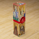 ANTIQUE TAROTS/ QUEEN,KING,KNIGHT ,MAID OF SWORDS WINE GIFT BOX<br><div class="desc">Monogram design with Renaissance Tarots. This beautiful Visconti deck may be the oldest Tarot deck in existence. It is one of several hand-painted Italian decks that the Visconti family commissioned in the 15th Century.The surviving cards are of particular historical interest because of the beauty and detail of the design, which...</div>