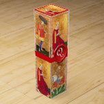 ANTIQUE TAROTS/QUEEN,KNIGHT PAGE AND MAID OF CUPS WINE GIFT BOX<br><div class="desc">Monogram design with Renaissance Tarots.Missing minor arcana Queen of Cups created and replaced by Bulgan Lumini (c) .Digital collage and painting inspired by Mediaeval tarots. This beautiful Visconti deck may be the oldest Tarot deck in existence. It is one of several hand-painted Italian decks that the Visconti family commissioned in...</div>
