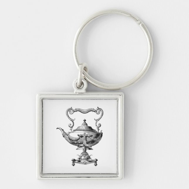 Antique Tea Kettle Key Ring (Front)