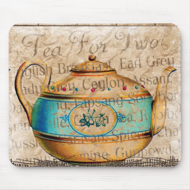 Antique Tea Pot Mouse Pad (Front)