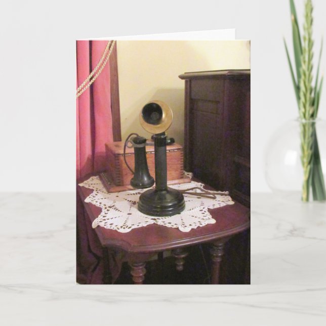 Antique Telephone Greeting Card (Front)