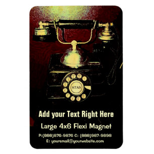 Antique Telephone Phone Number Book Magnet