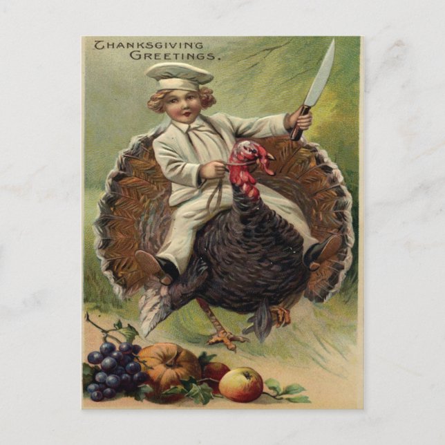 Antique Thanksgiving Greeting Postcard (Front)