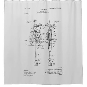 Antique Toy 1904 Patent Drawing Shower Curtain