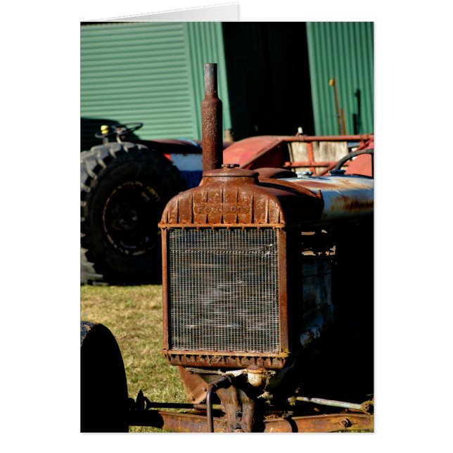 Antique tractor farming equipment old tractor (Front)