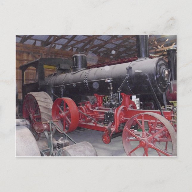 Antique Tractor Postcard (Front)