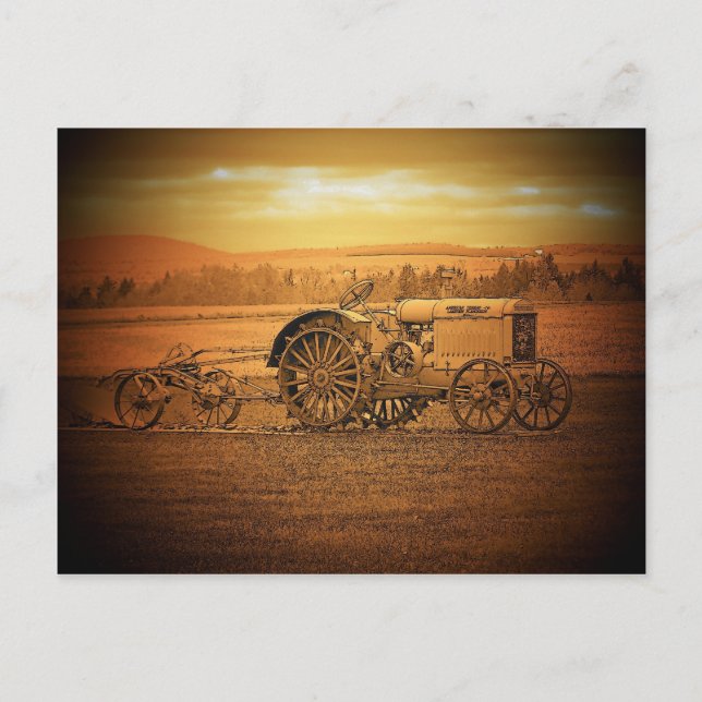 Antique Tractor Postcard (Front)
